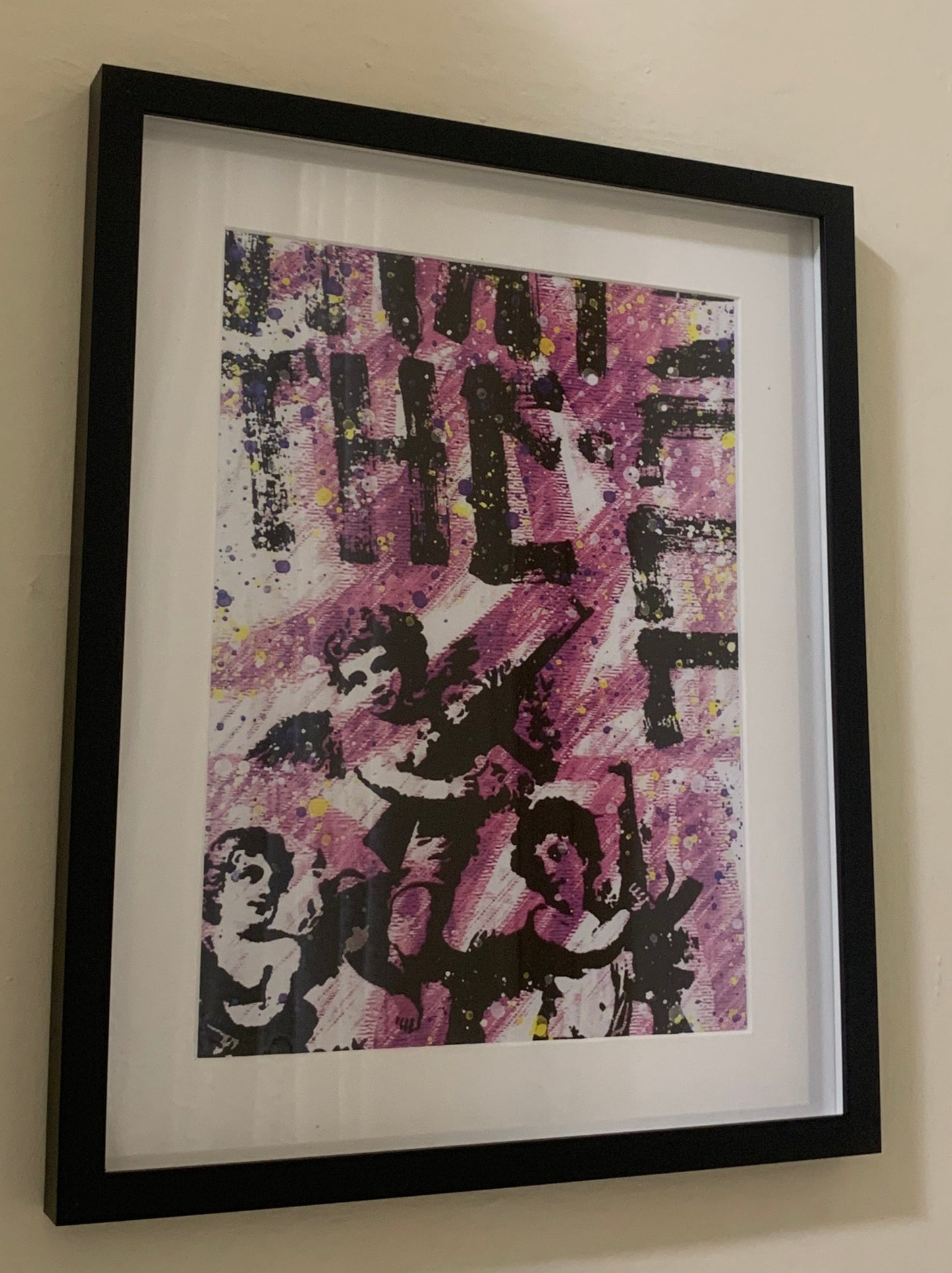 Quadro Putti Black/Pink
